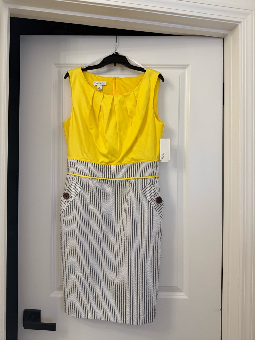 Alyx Yellow Top Striped Midi Dress